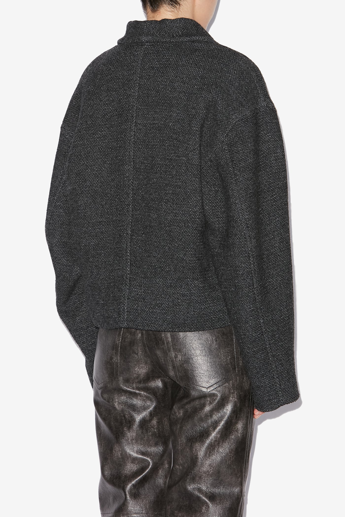 Manteau court lanna en laine vierge - Anthracite - Woman - 5