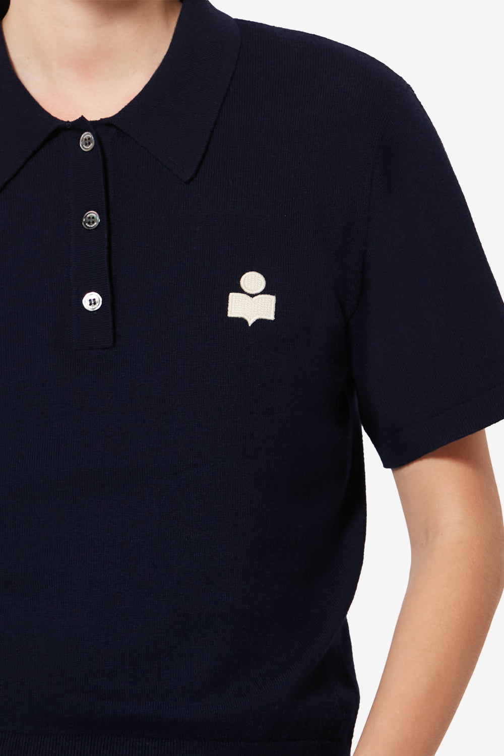 Poloshirt althea aus baumwolle und wolle mit logo - Midnight - Woman - 3