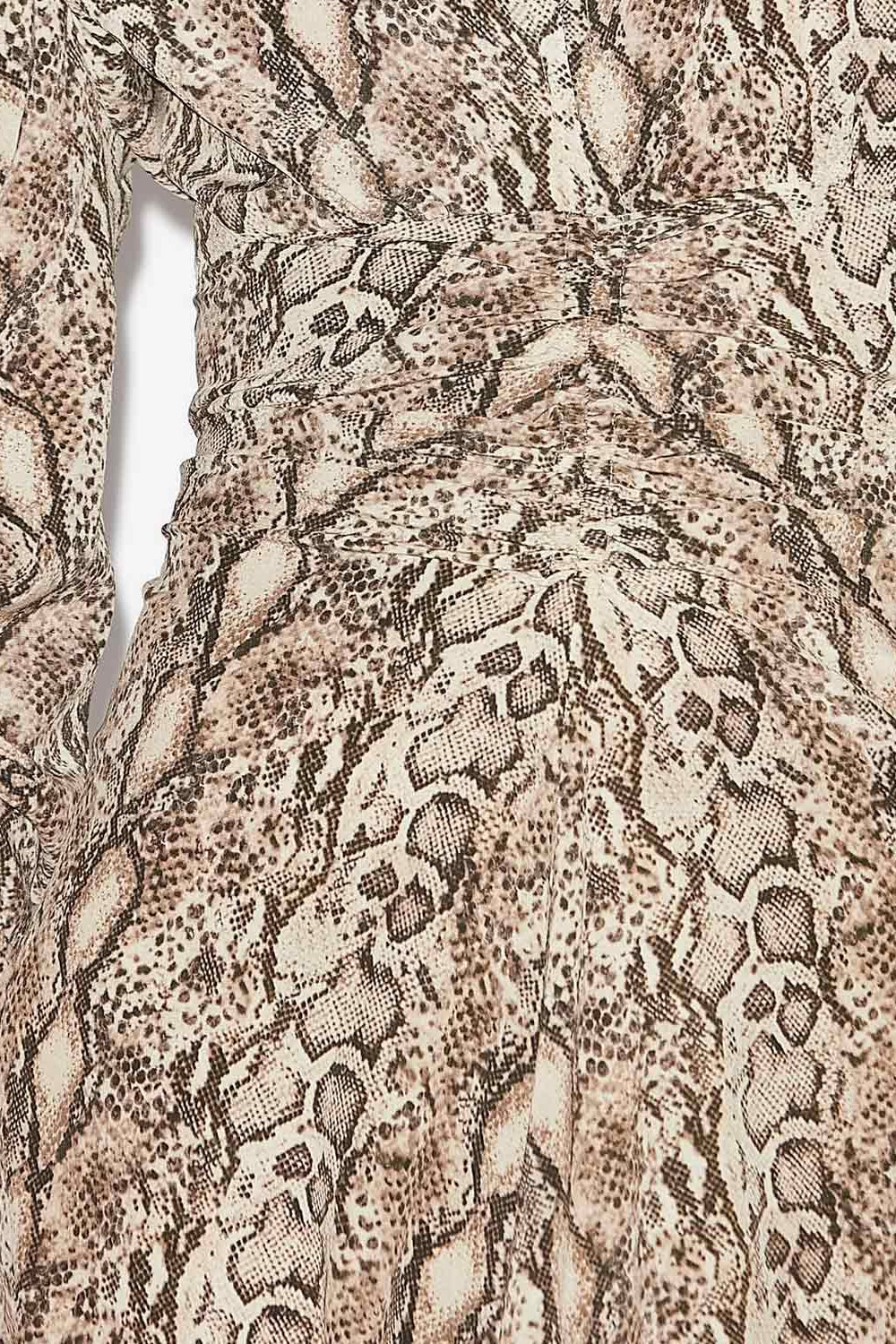 알비니 실크 혼방 플리츠 미디 드레스 - 자연스러운 - Woman - 3