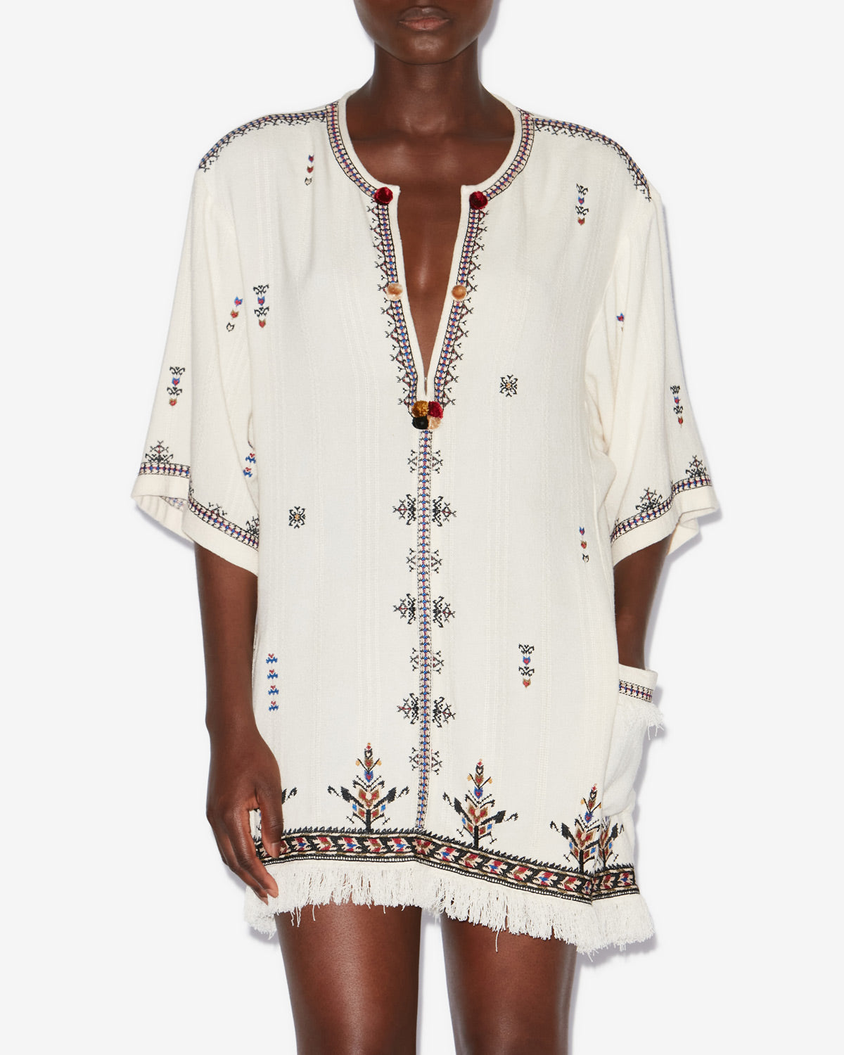 Robe kressy Woman Écru 5
