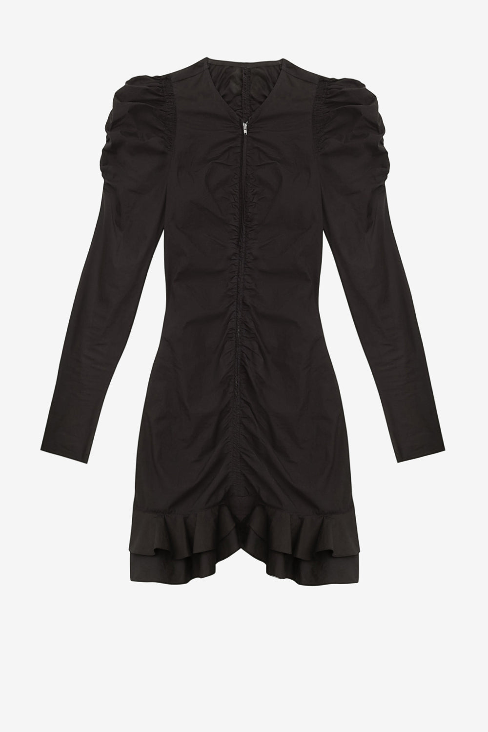 브리알리 빳빳한 면 소재의 지퍼 미니 드레스 - 검은색 - Woman - 1
