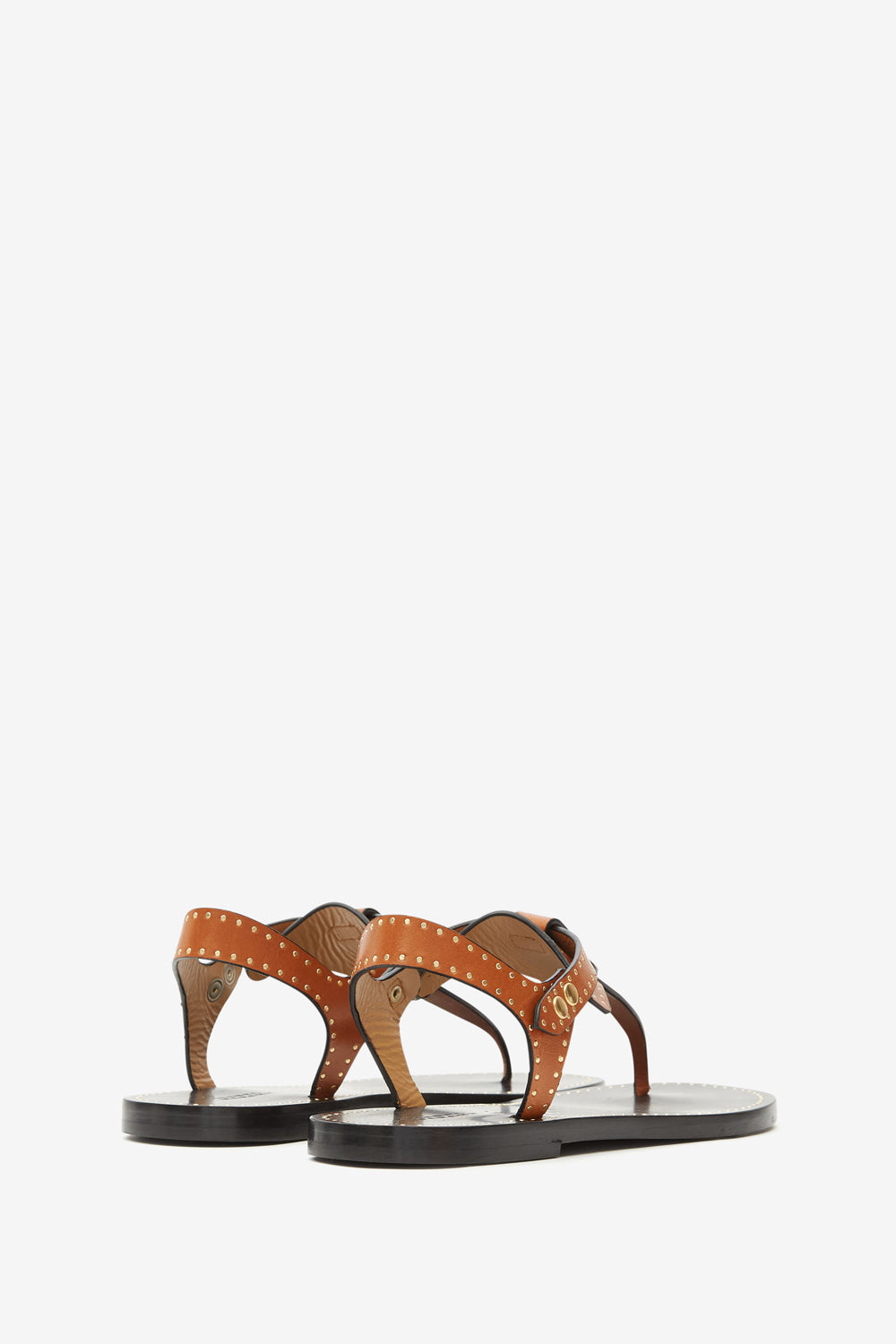 Joony スタッズ付きレザー フラットサンダル - Havana - Woman - 2