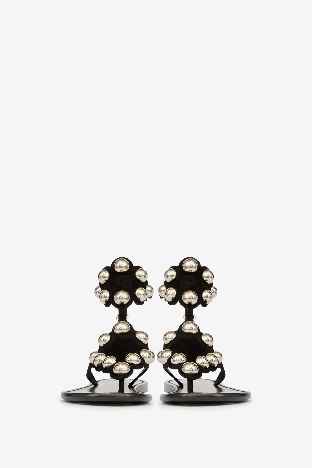 Velvee スエードレザー製 ビジューサンダル - Black and silver - Woman - 4