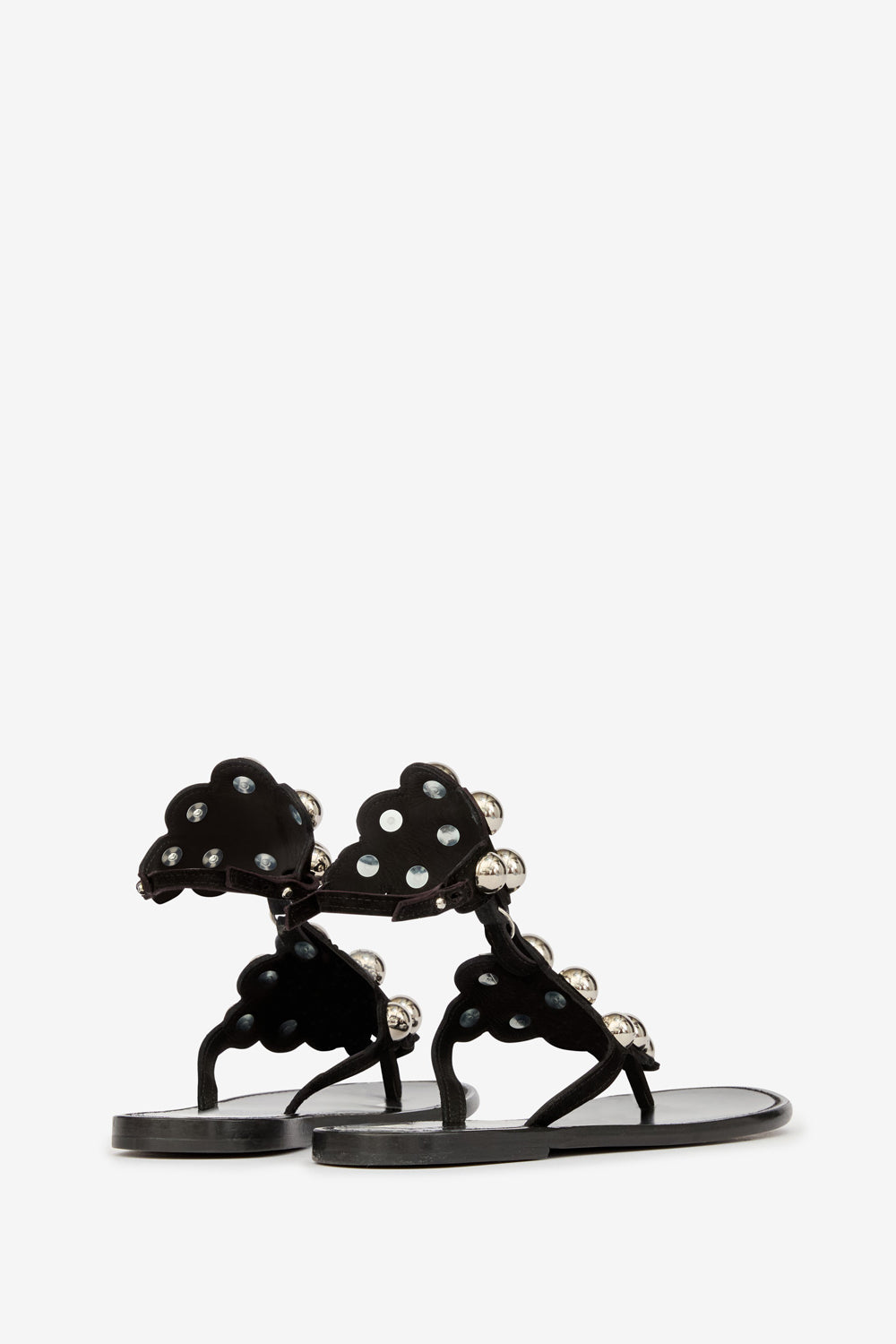 Velvee スエードレザー製 ビジューサンダル - Black and silver - Woman - 2