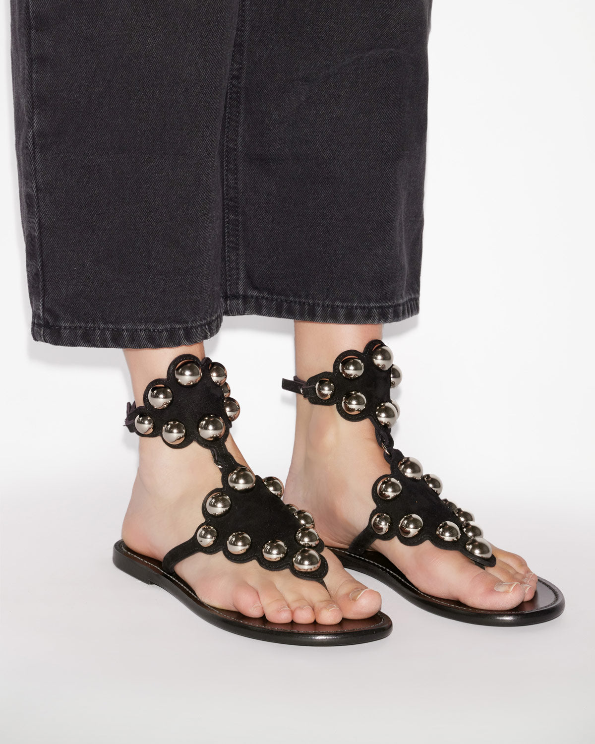 Velvee サンダル Woman Black and silver 5
