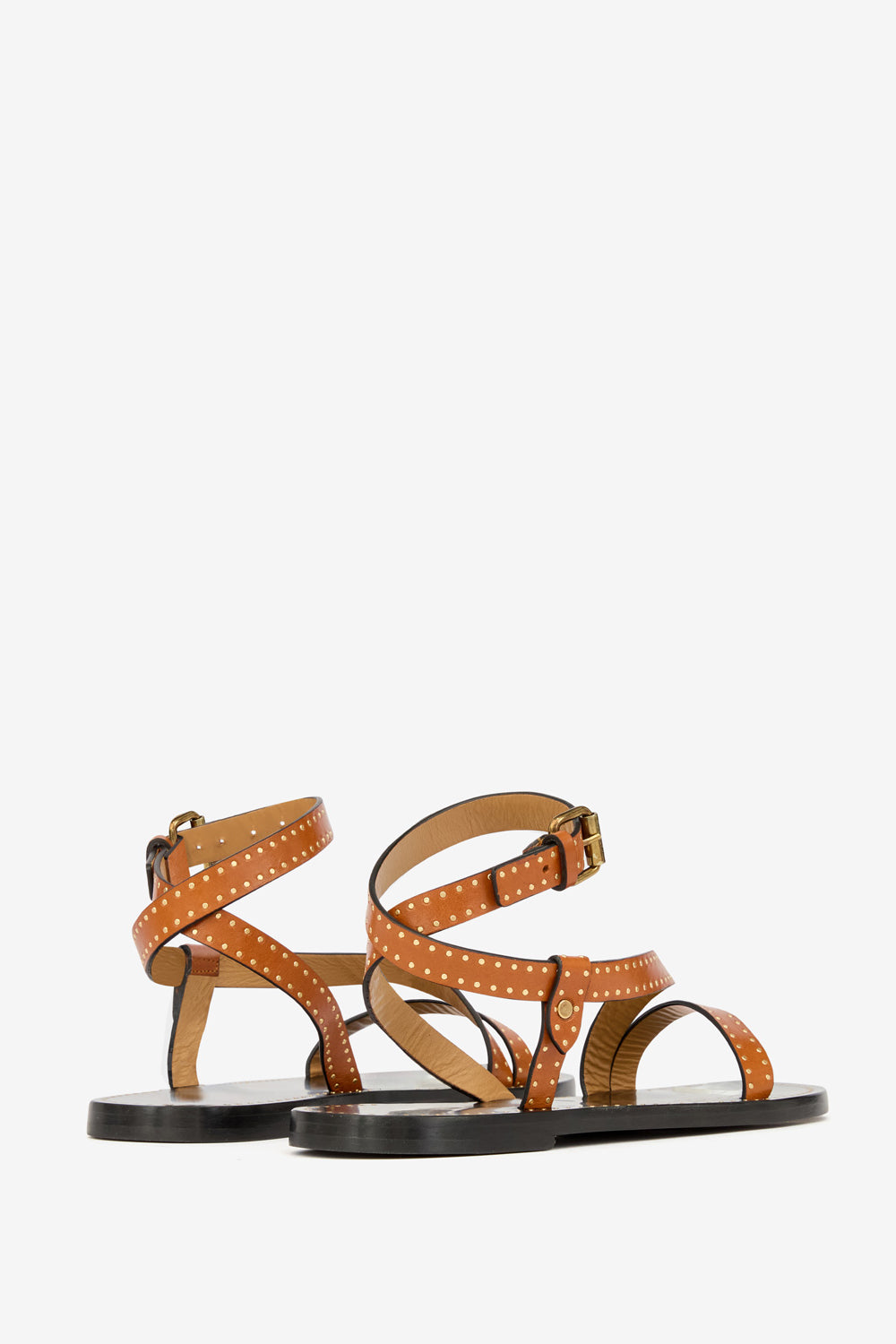 Jopee スタッズ付きレザー フラットサンダル - Havana - Woman - 2