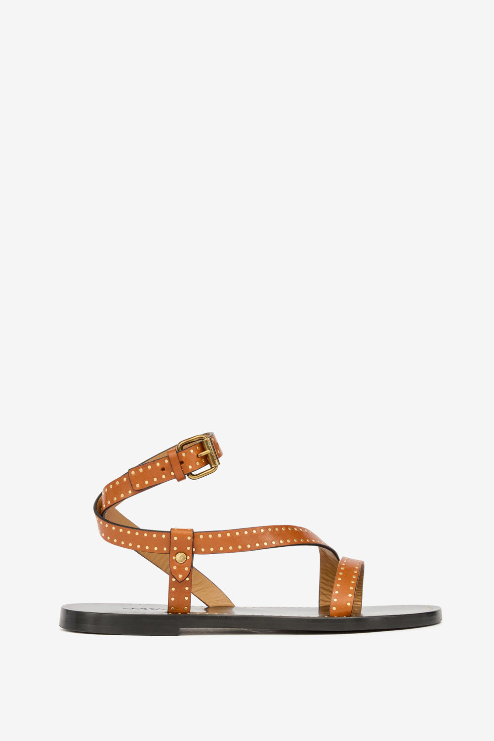 Jopee スタッズ付きレザー フラットサンダル - Havana - Woman - 1