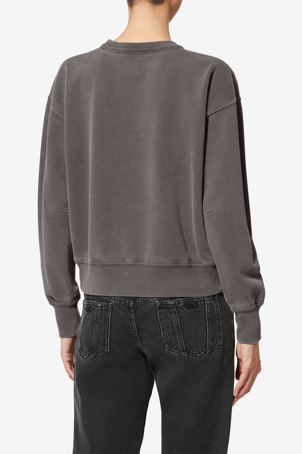 Mobyli 로고 디테일 코튼 스웨트셔츠 - Anthracite - Woman - 5