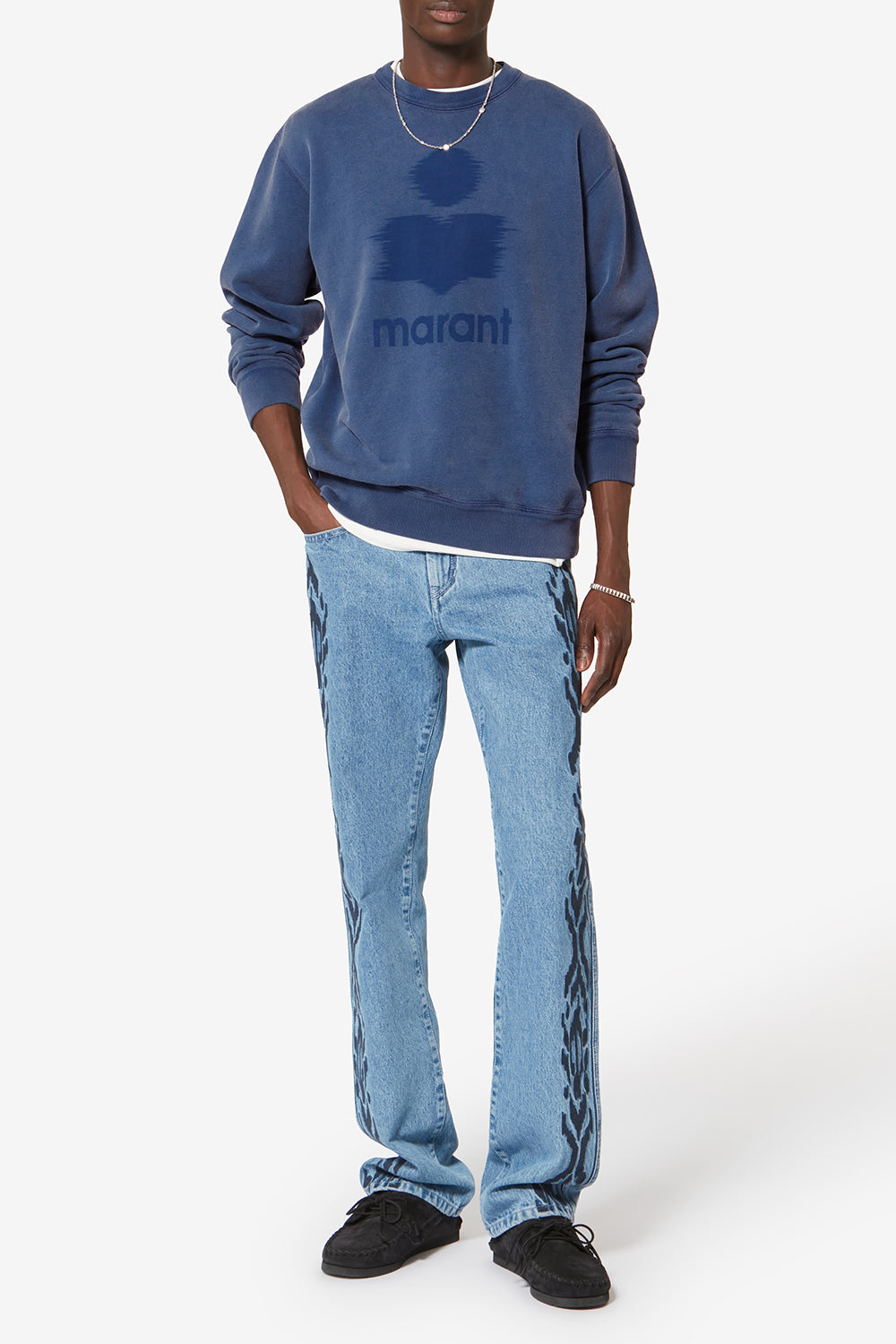 Sweatshirt en coton à logo mikoy - Bleu indigo - Man - 2