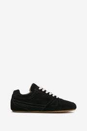 Baskets senny low en cuir velours - Noir - Woman