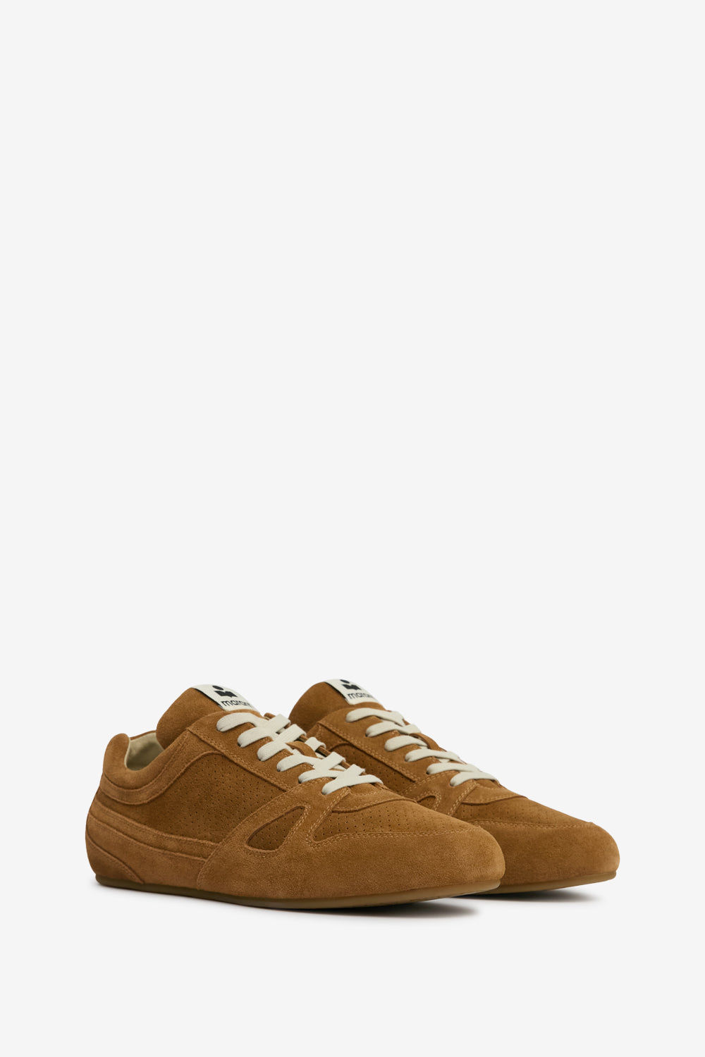 Sennyh low-top suede calfskin leather sneakers - Cognac - Man - 3