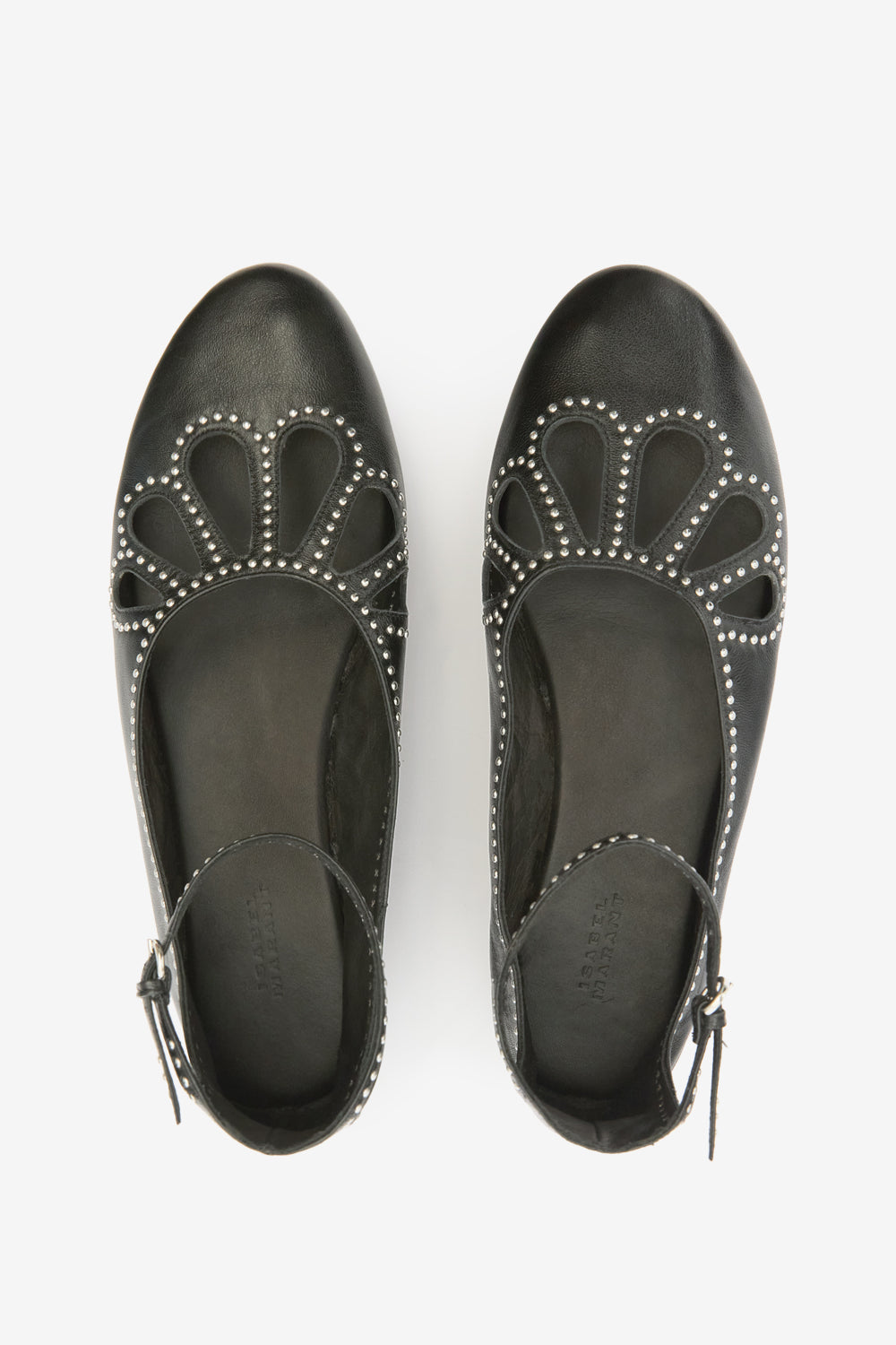 Bloris soft leather ballet flats - Black and silver - Woman - 4