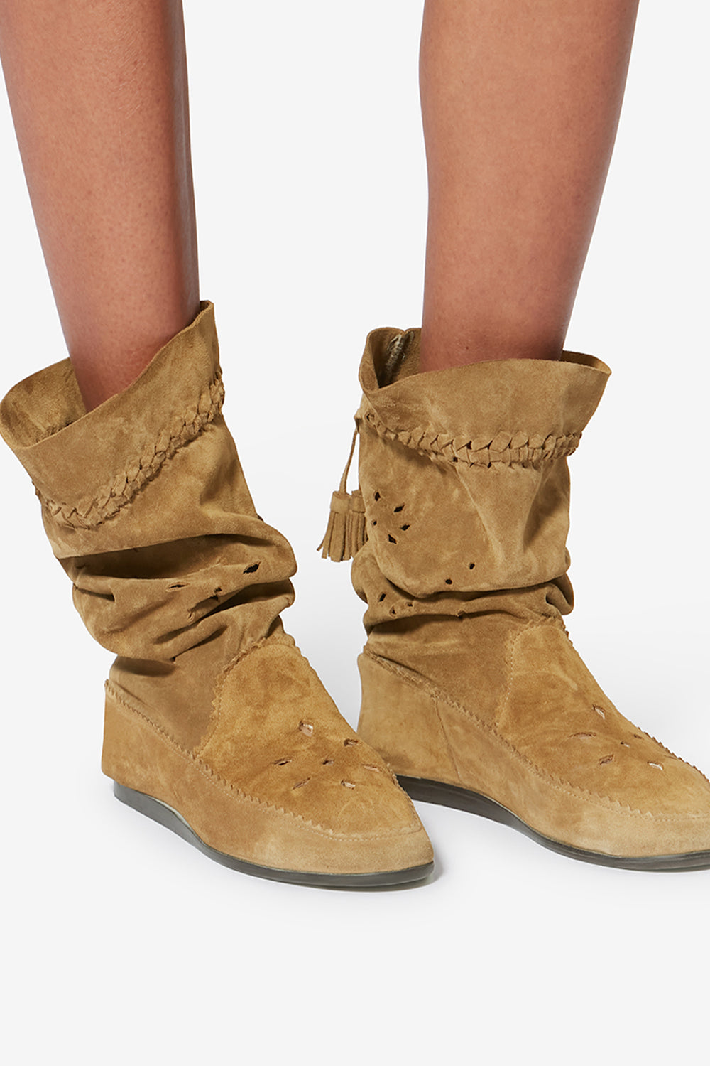 Welky スエードレザー ブーツ - Taupe - Woman - 5