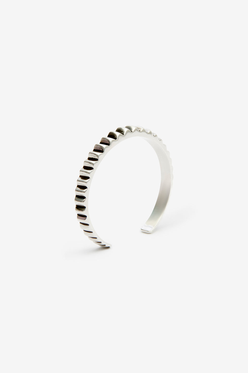 Bracciale rigido leny man in ottone - Argento - Man - 3