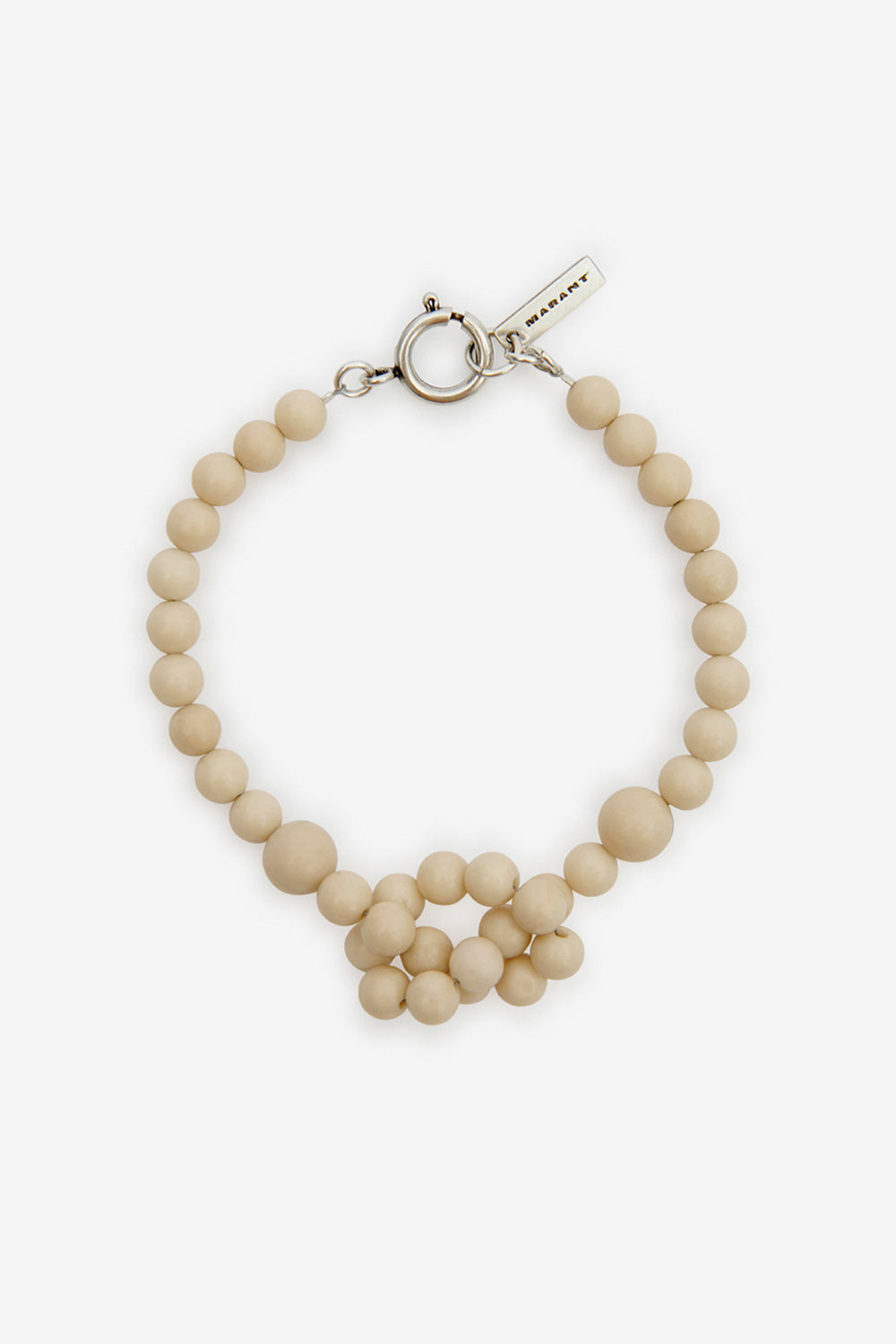 Bracciale con perle in pietra noah - Ecru-silver - Man - 1