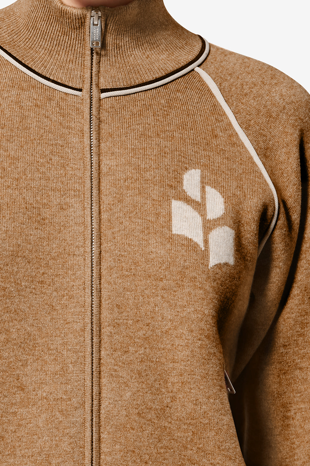 Lanya スポーティ ロゴ カーディガン - Camel-light grey - Woman - 3