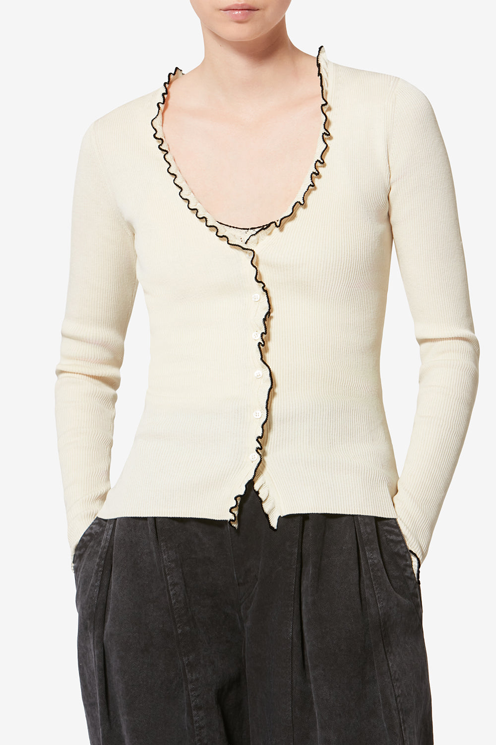 Izae コットン カーディガン - 生成り - Woman - 4