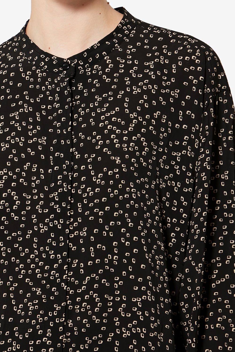 Catchell flowing origami print blouse - Black - Woman - 3