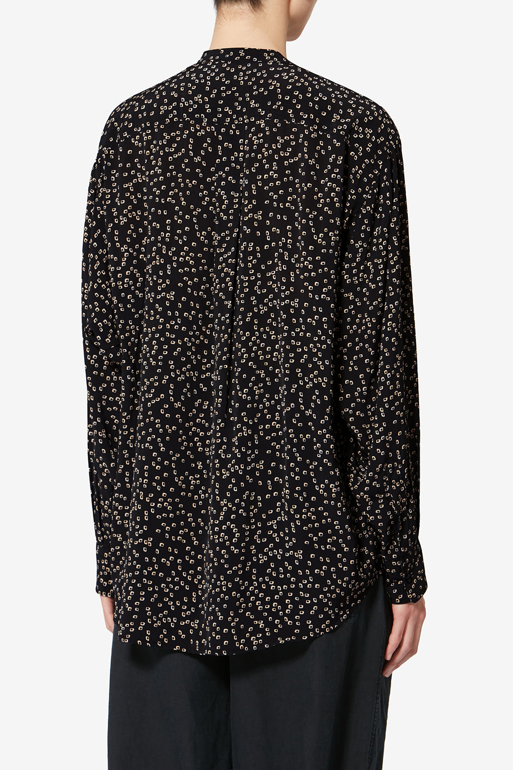 Catchell flowing origami print blouse - Black - Woman - 5