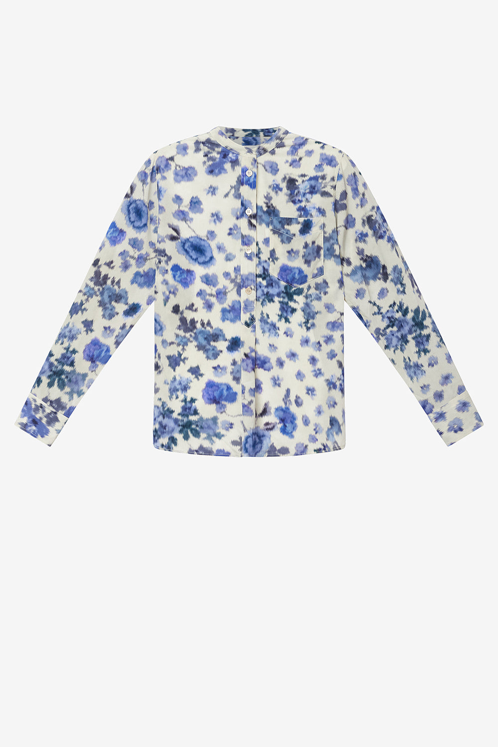 Rusak silk rose print blouse - Blue - Woman - 1