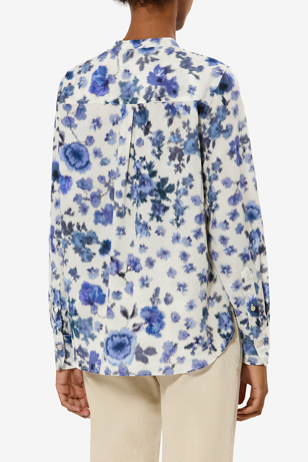 Rusak silk rose print blouse - Blue - Woman - 5