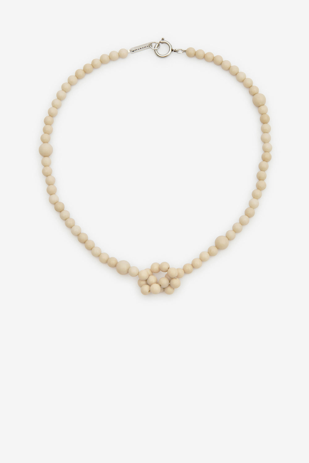 Collana con perle in pietra noah - Ecru-silver - Man - 1