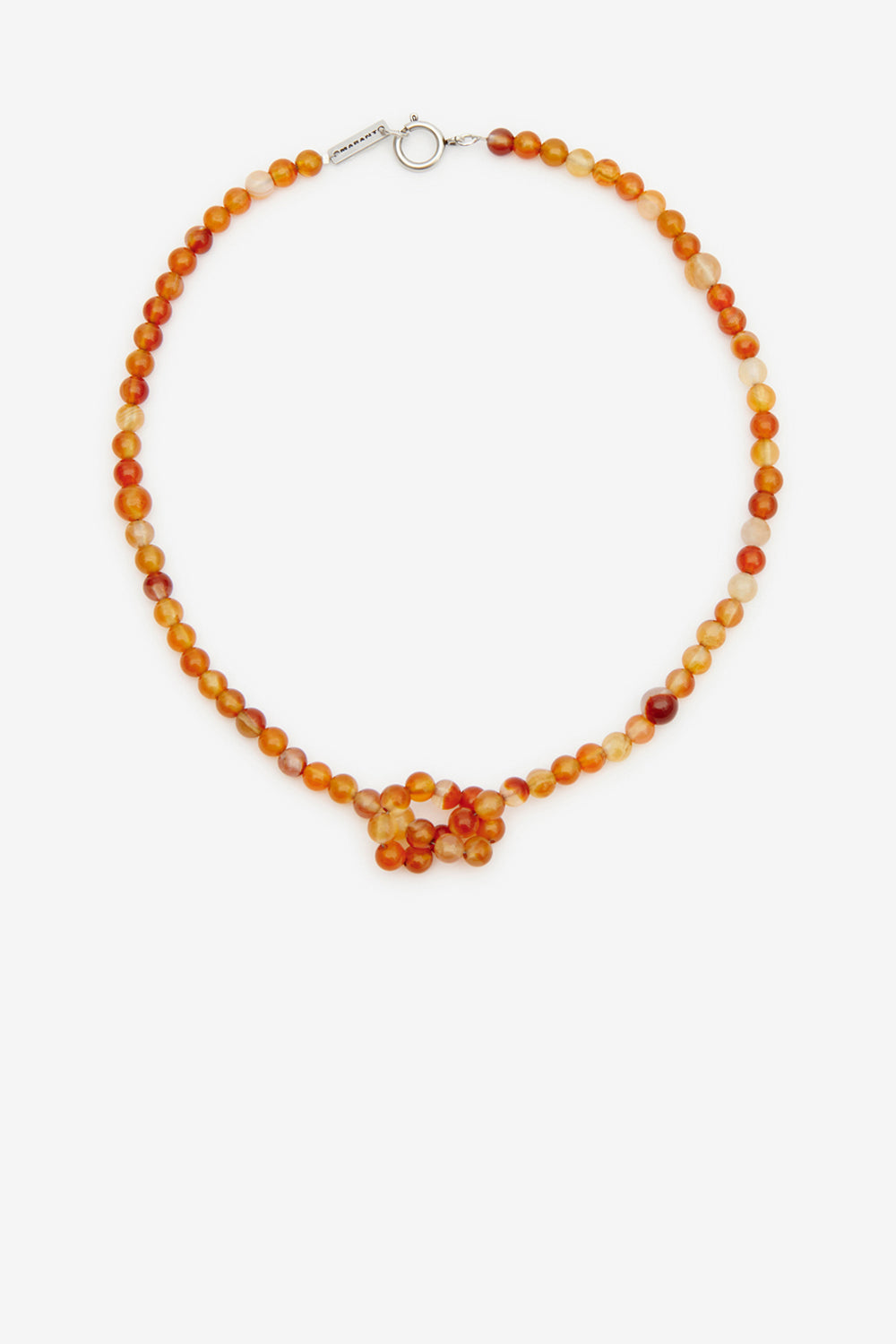 Collana con perle in pietra noah - Poppy orange-silver - Man - 1
