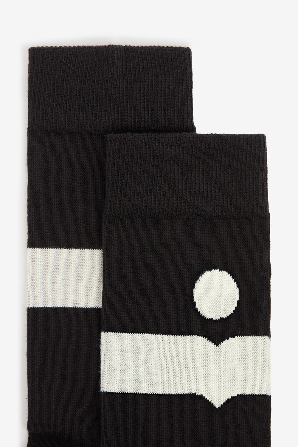 Nesson 로고 디테일 중간 기장 양말 - 검은색 - Man - 2