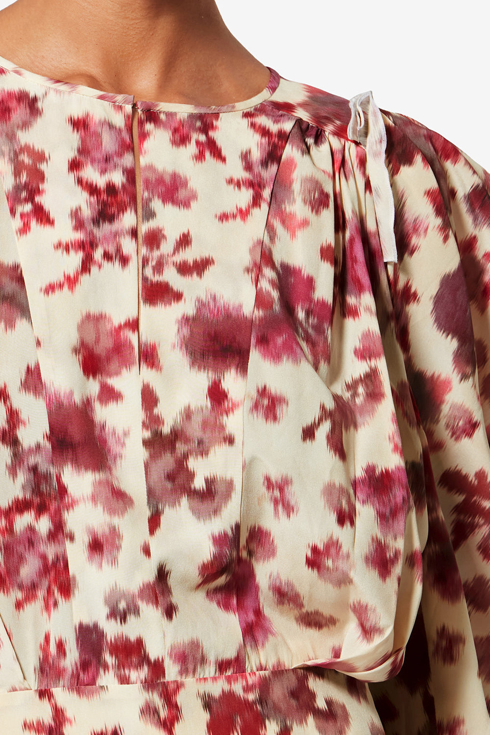 Bedrucktes kurzes top aus stretch-seide zarga - Rosa - Woman - 3