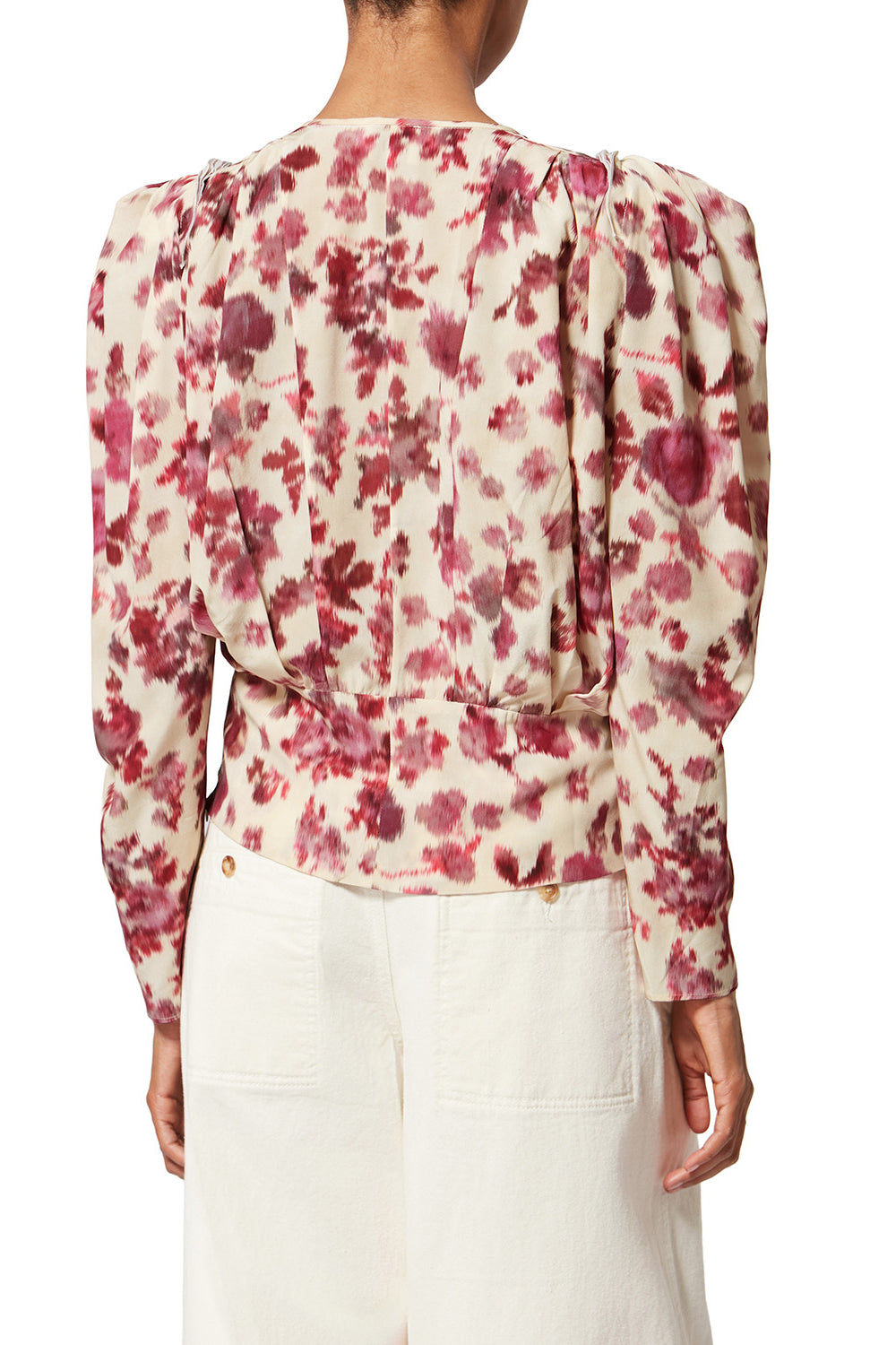 Bedrucktes kurzes top aus stretch-seide zarga - Rosa - Woman - 5