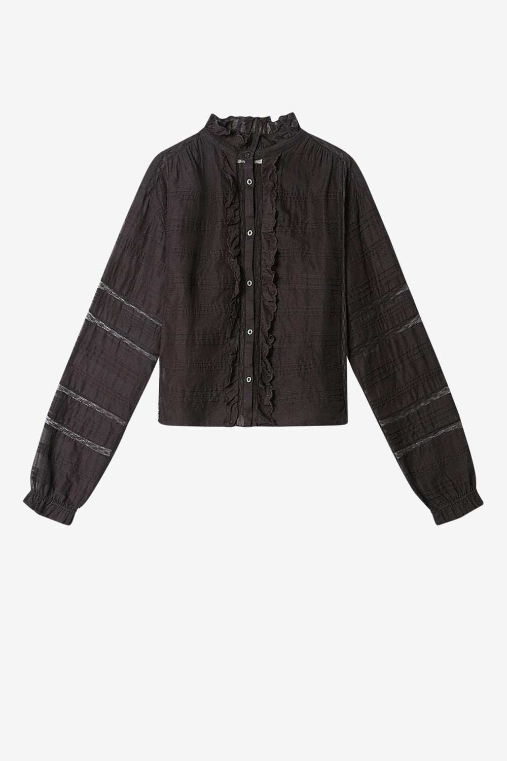 Peline コットン&フローラルレース ブラウス - 黒 - Woman