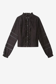 Peline コットン&フローラルレース ブラウス - 黒 - Woman