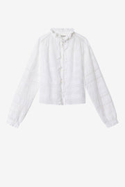 Peline コットン&フローラルレース ブラウス - 白 - Woman