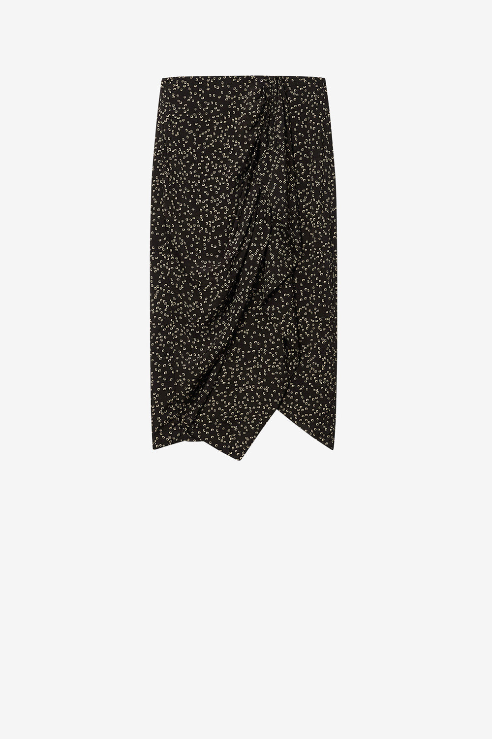 Zaine 折り紙プリント スムーススカート - 黒 - Woman - 1