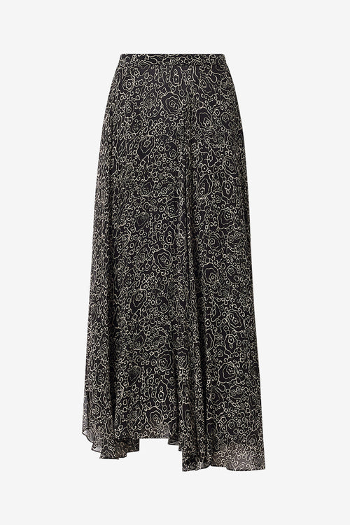 Lycia プリントモスリン ミニスカート - Black and ecru - Woman