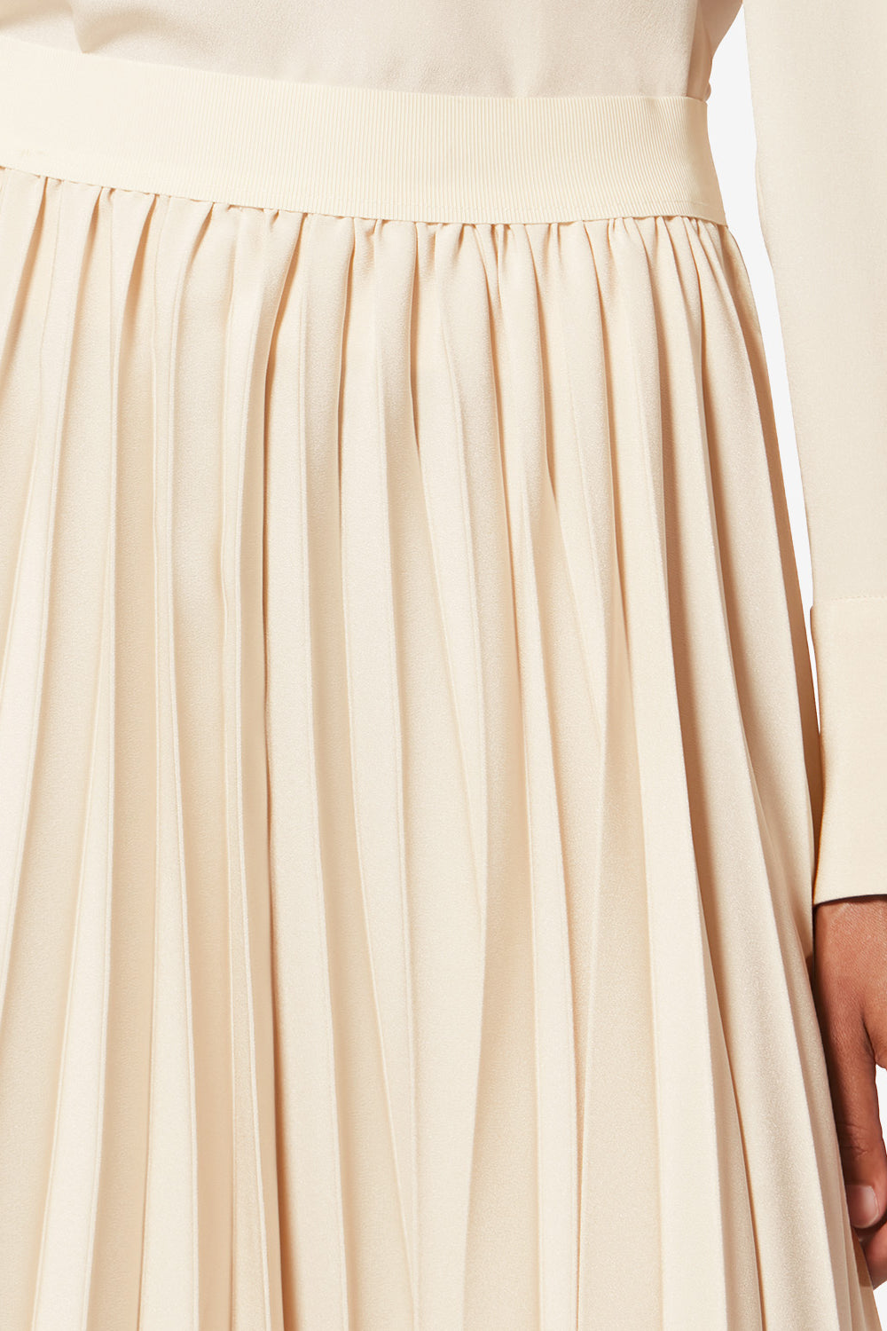 Felixa フリュイドクレープ プリーツ入り ロングスカート - 生成り - Woman - 3