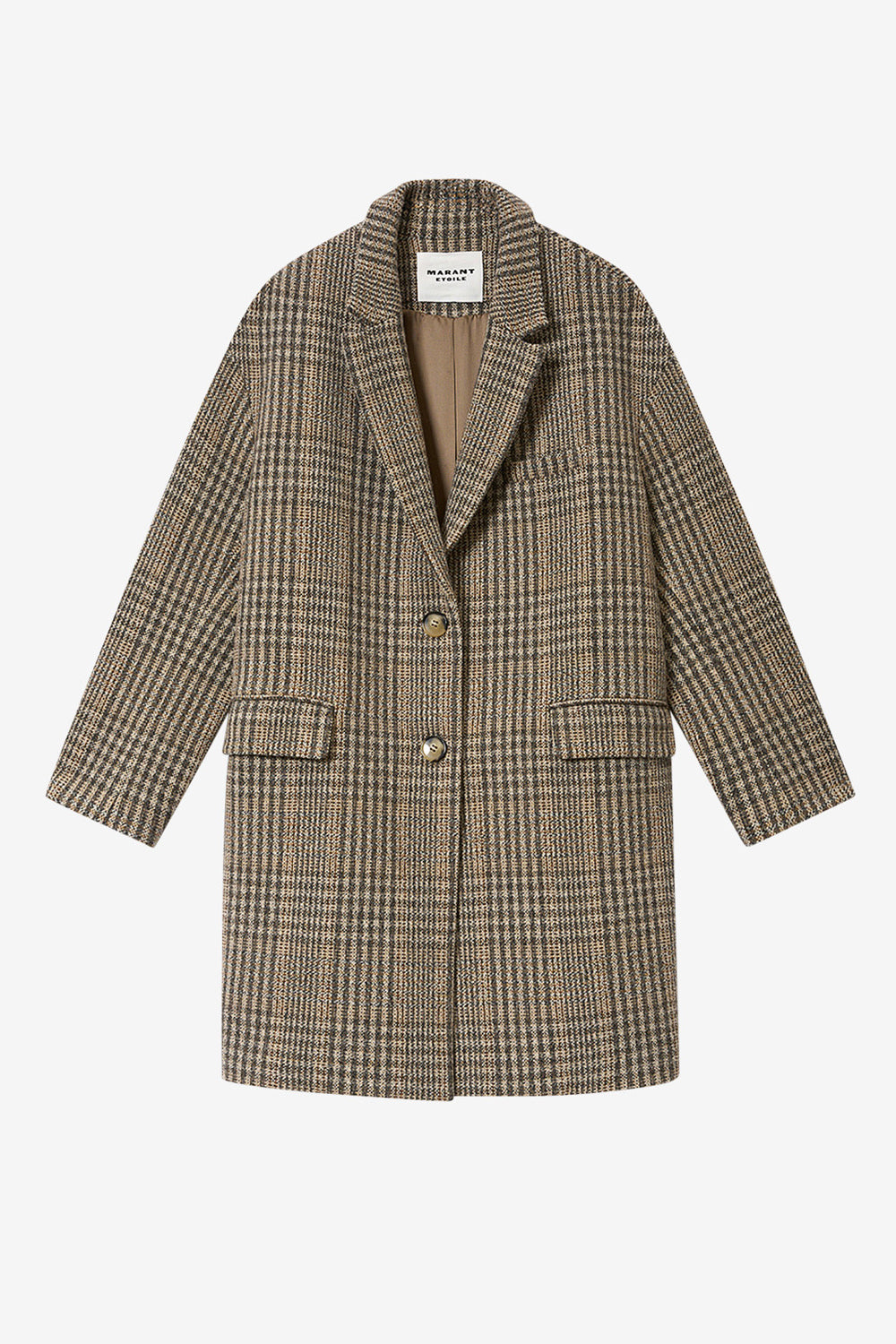 Limizia prince-of-wales check virgin wool coat - Beige - Woman - 1