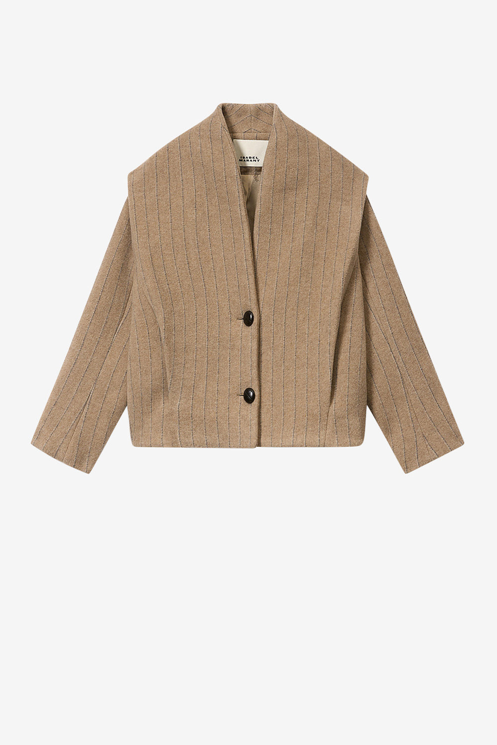 Dyogo-ga ウールコート - Taupe - Woman - 1