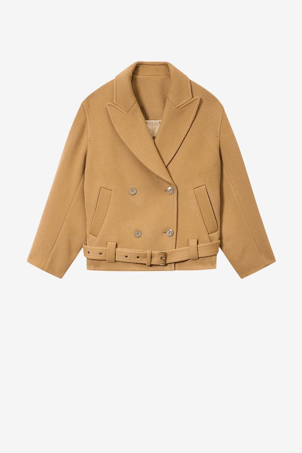 Warna ヴァージンウール&カシミア メンズショートコート - Camel - Woman - 1