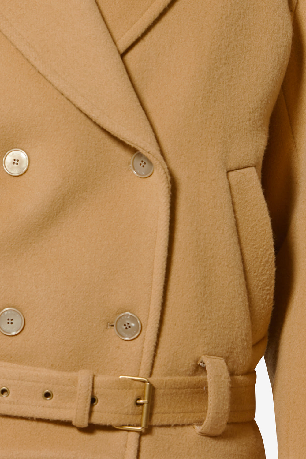 Manteau court d'homme en laine vierge et cachemire warna - Camel - Woman - 3