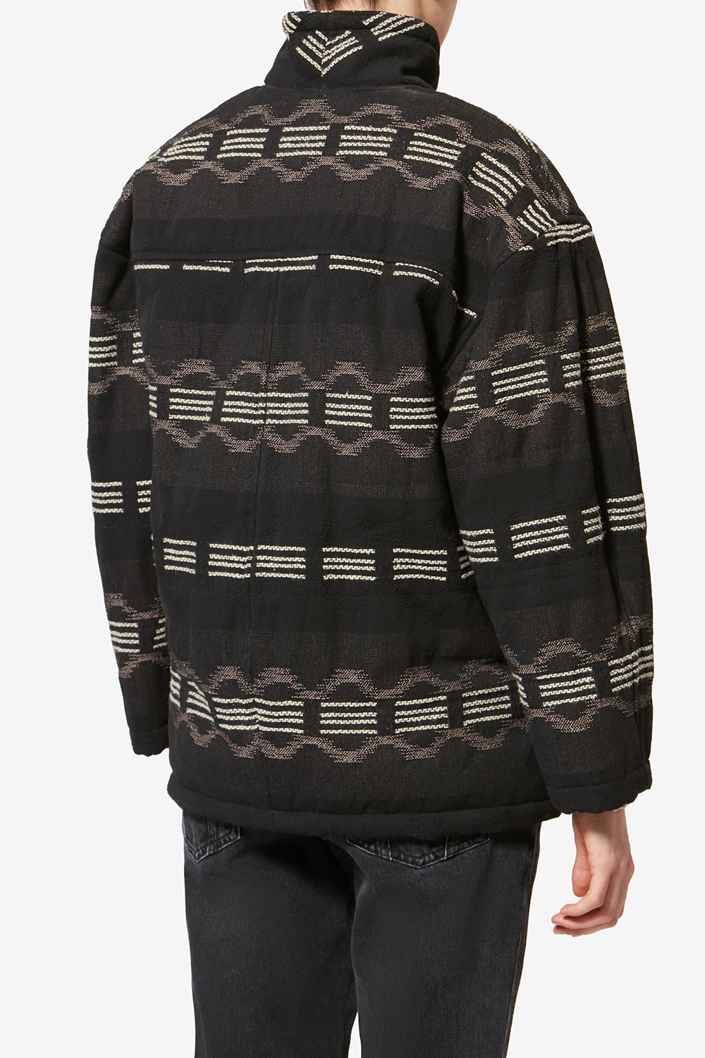 Qayla 자카드 쇼트 코트 - 검정으로 씻어낸 - Woman - 5