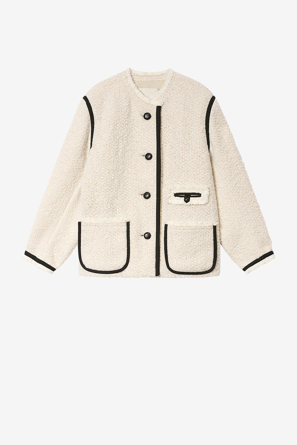 Maylin wool bouclé tweed jacket - Ecru - Woman - 1