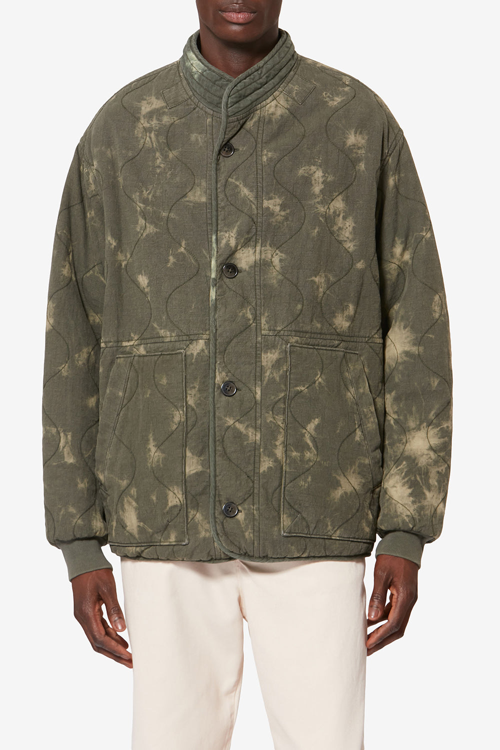 Veste matelassée en chambray taeliss - Clair kaki - Man - 3