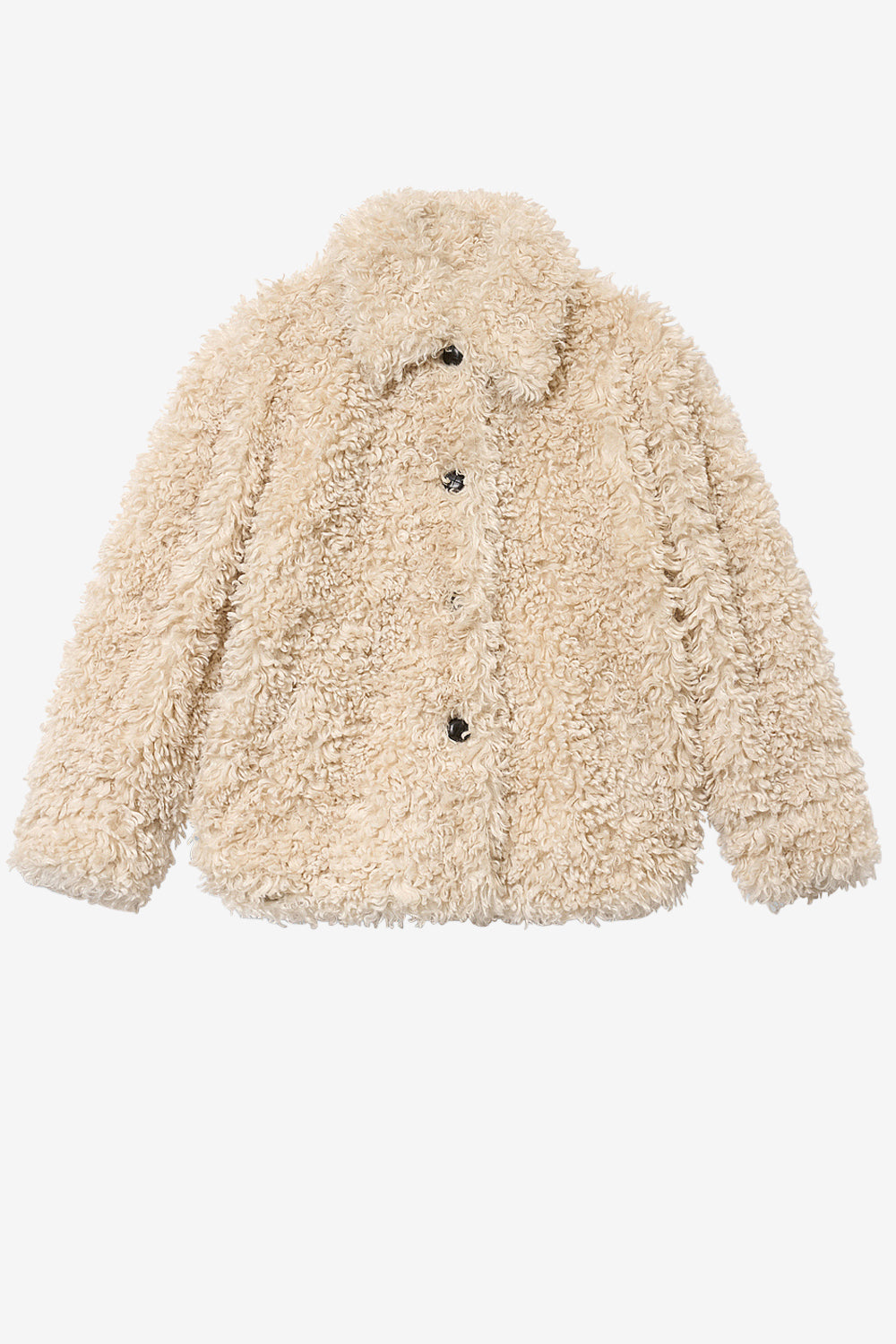 Manteau court en fausse fourrure curly tarvey - Écru - Woman - 1