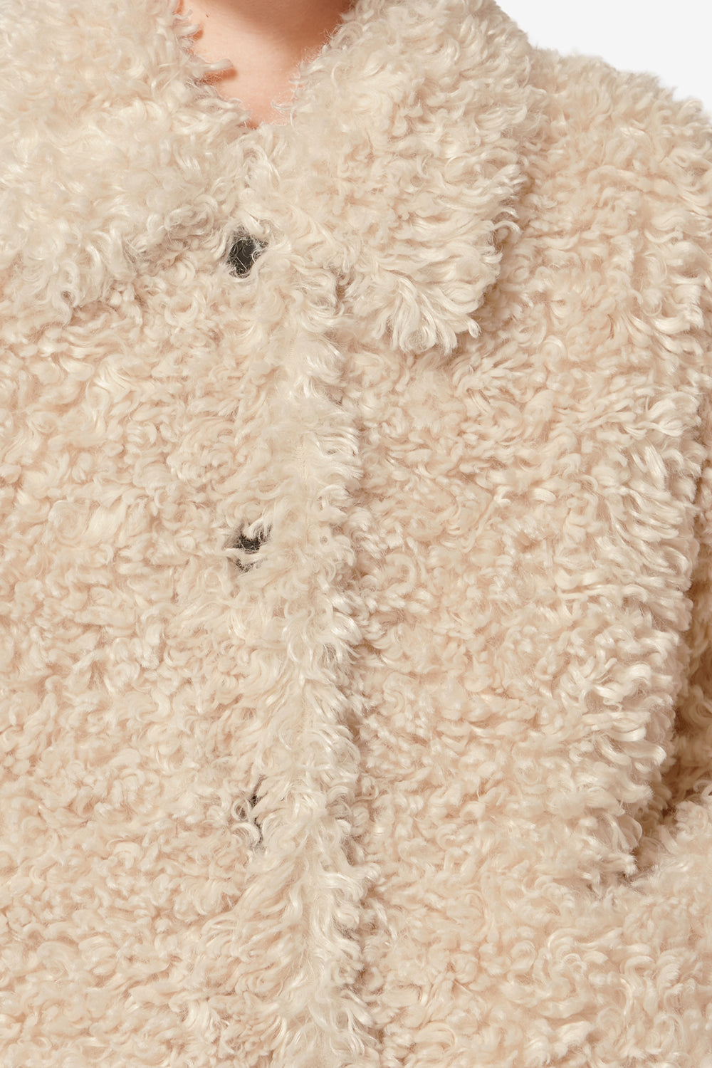 Manteau court en fausse fourrure curly tarvey - Écru - Woman - 3