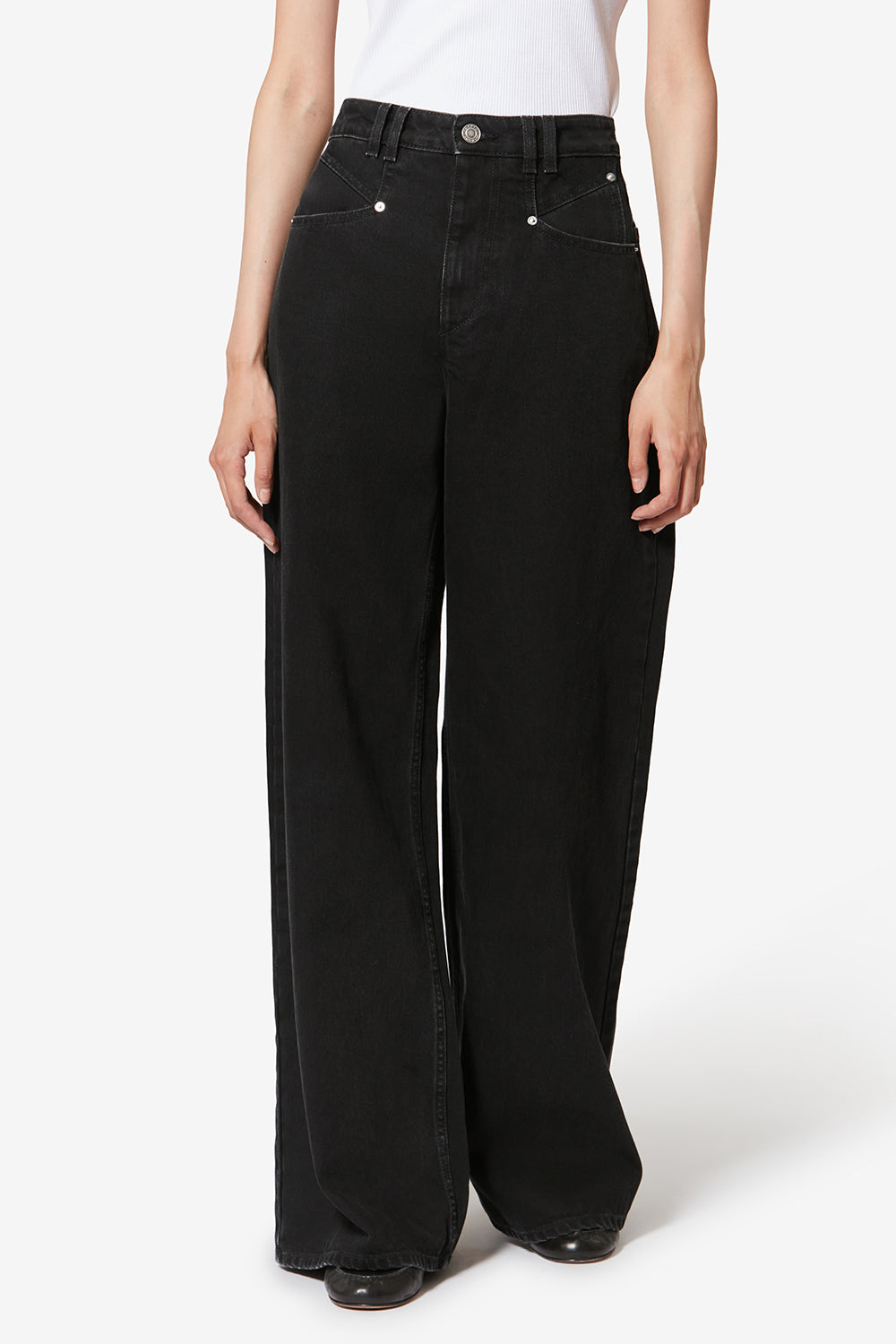 Pantalon lemony en coton - Noir délavé - Woman - 4