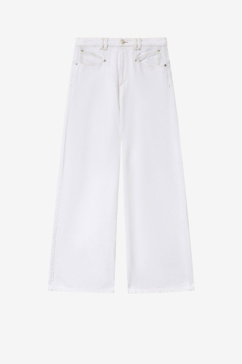 Pantalón lemony de algodón - Blanco - Woman