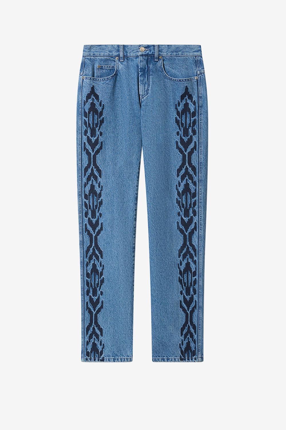 Pantalón vaquero con 5 bolsillos de denim bordado lewis - Azul - Man - 1