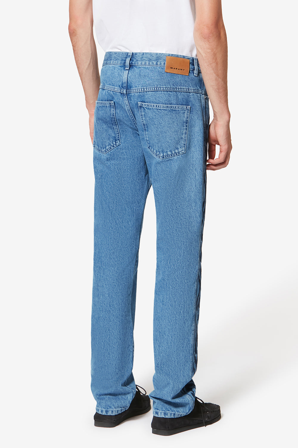 Pantalón vaquero con 5 bolsillos de denim bordado lewis - Azul - Man - 5