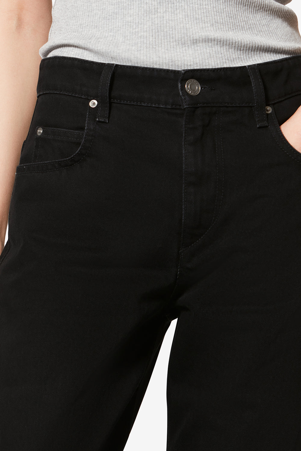 Dromie コットンパンツ - ウォッシュドブラック - Woman - 3